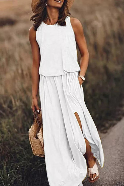 LM | Giselle Loose-fitting maxi dress with slit