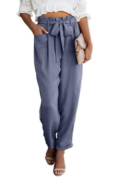 LM | High waist bandage casual pants
