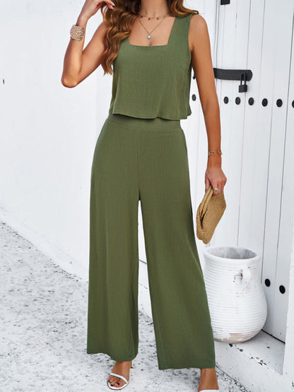 LM | New casual sleeveless vest + pantsuit