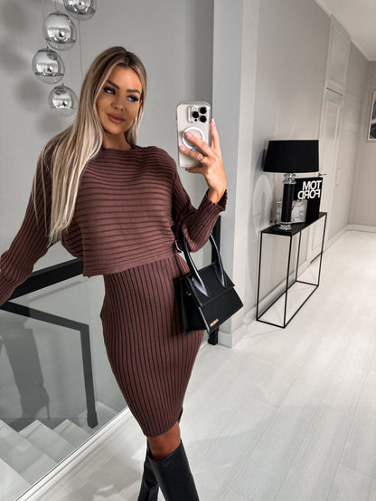 LM | Sleeveless dress with matching sweater
