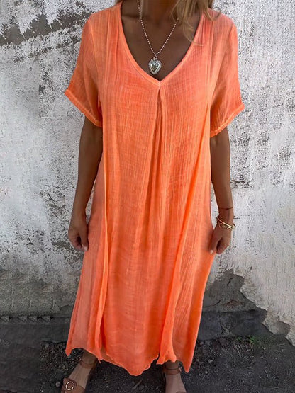 LM | Effortless maxi dress with V-neckline