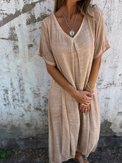 LM | Effortless maxi dress with V-neckline