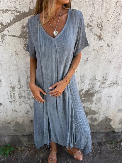 LM | Effortless maxi dress with V-neckline